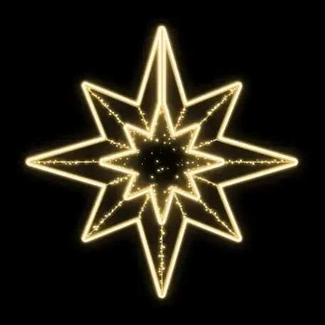 LED světelná hvězda 308 x 308 x 6 cm , 230 V, 171,9 W, 23,7 kg, ze 2 dílů