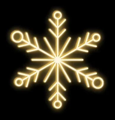 LED světelná vločka XV, závěsná, pr
