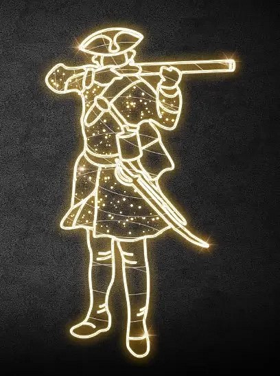 LED světelný voják, teple bílá, 115 x 200 cm, 230V, 65,4W, ze 4 dílů