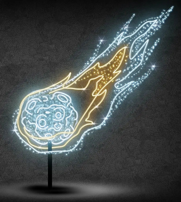 2D LED Světelný meteor, 260x300 cm, ledově a teple bílá, 36V, 48W, 17 kg, 7 dílů, stojící