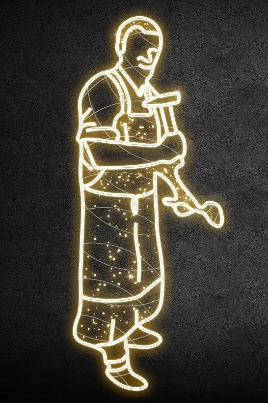 2D LED světelný bednář, 200 x 80 cm, teple bílá, 230V, 36W, 5 dílů, stojící