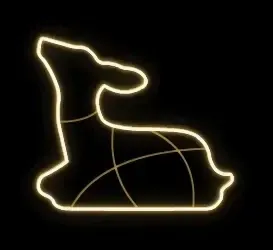2D LED světelný koloušek, 57 x 55 x 40 cm, teple bílá, 230V, 9,7 W, 3,8 kg, ze 2 dílů, stojící