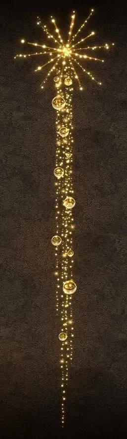 3D LED světelný trs, 160 x 450 x 160 cm, teple bílá, 230 V, 60 W, 7 kg, ze 2 dílů