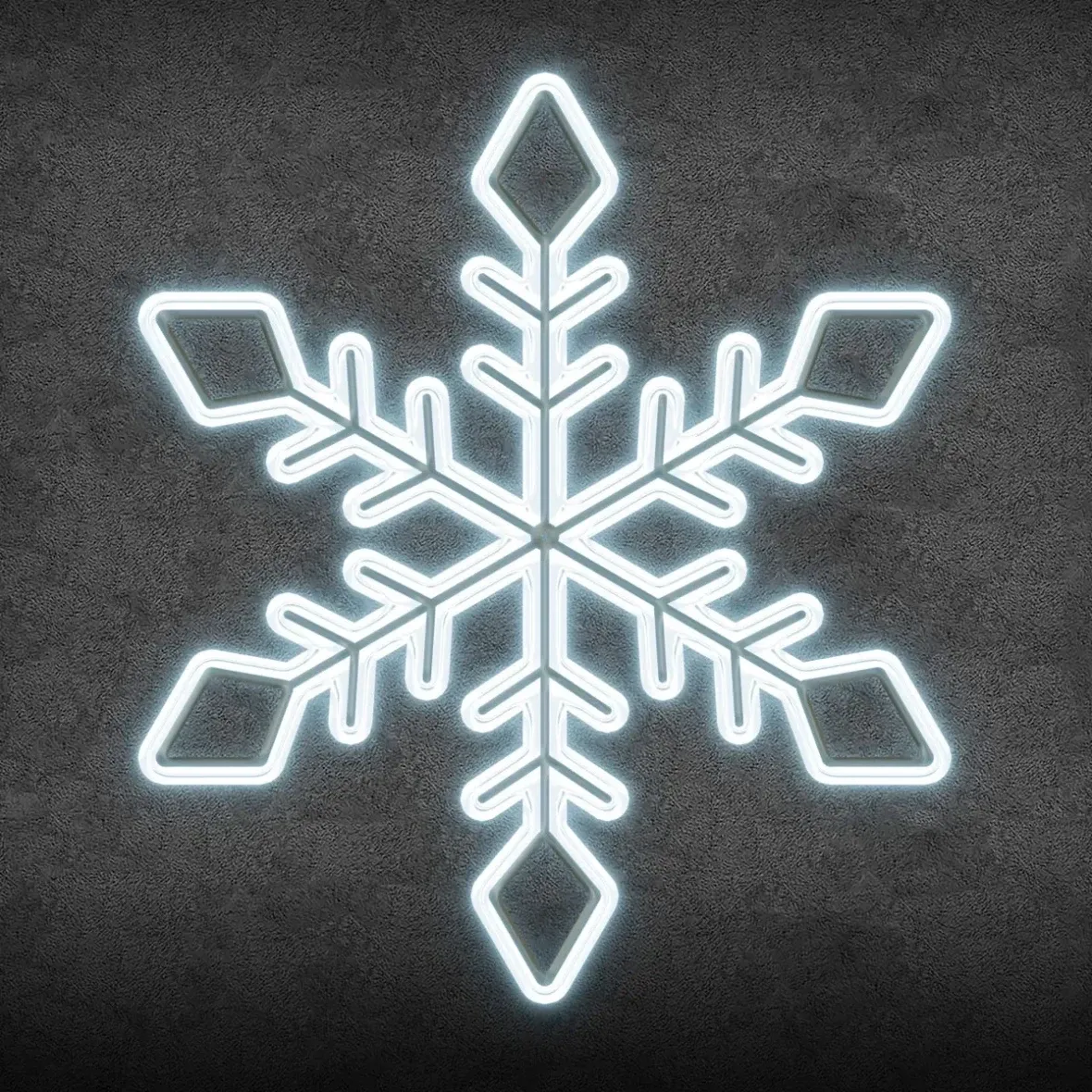 2D LED světelná vločka XI, závěsná, 80 × 80 cm, 3D tisk, ledově bílá, 230 V, 25 W, ze 2 dílů