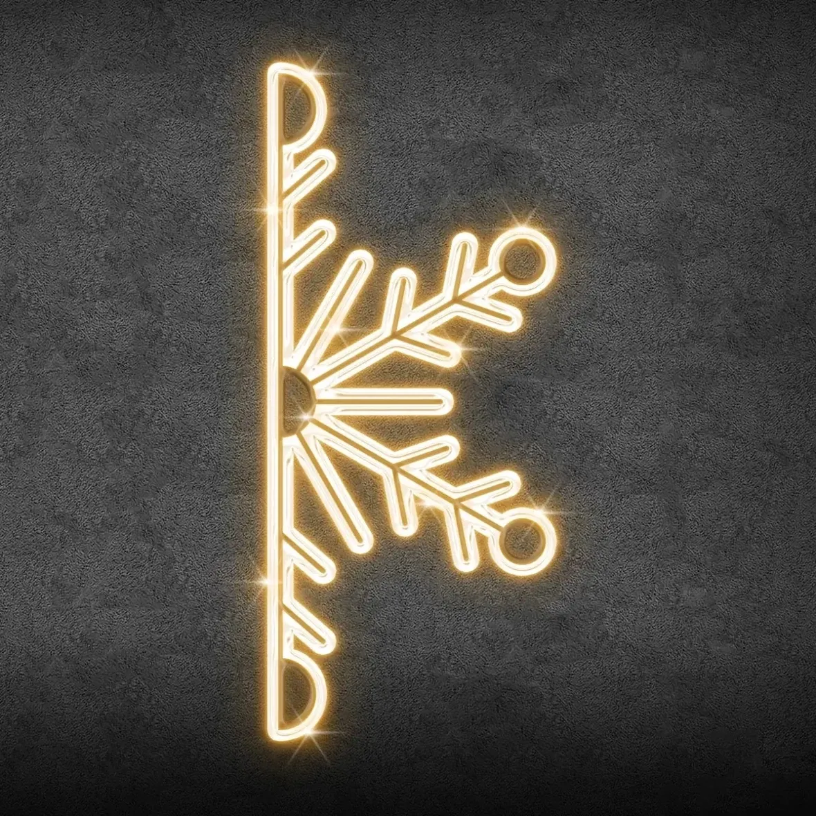 2D LED světelná půl vločka, závěsná, 450 × 220 cm, teple bílá, 230 V, 103,5 W, 22 kg