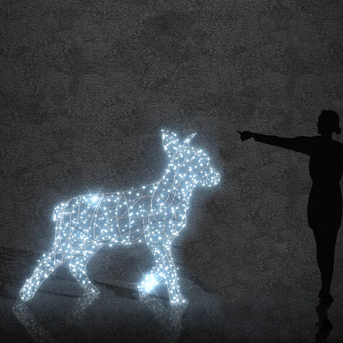 3D LED světelný kouloušek 150 cm, ledově bílá, 24 V, 12 W