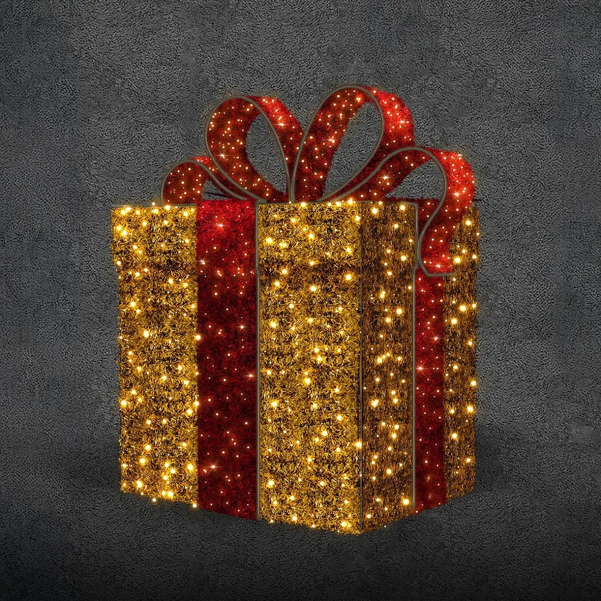3D LED světelný dárek, 60 cm, teple bílá, 36 V, 13,7 W, ze 2 dílů