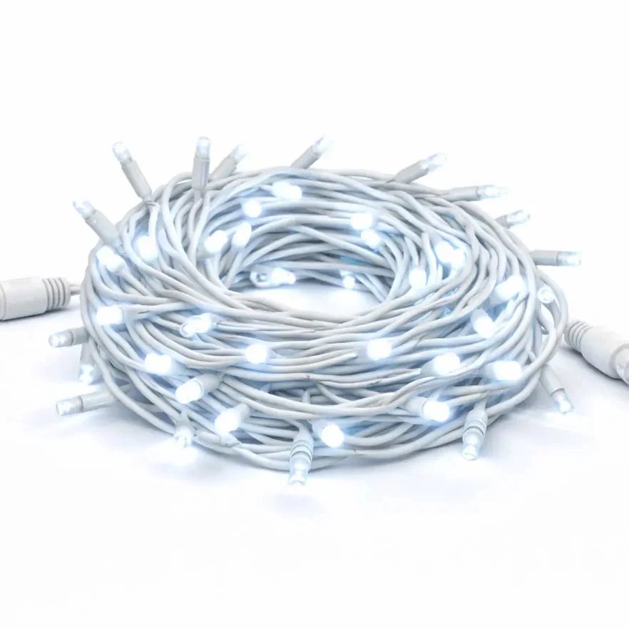 Easy Fix LED světelný řetěz 20 m, ledově bílá, 120 diod, IP67, bílý kabel IP67