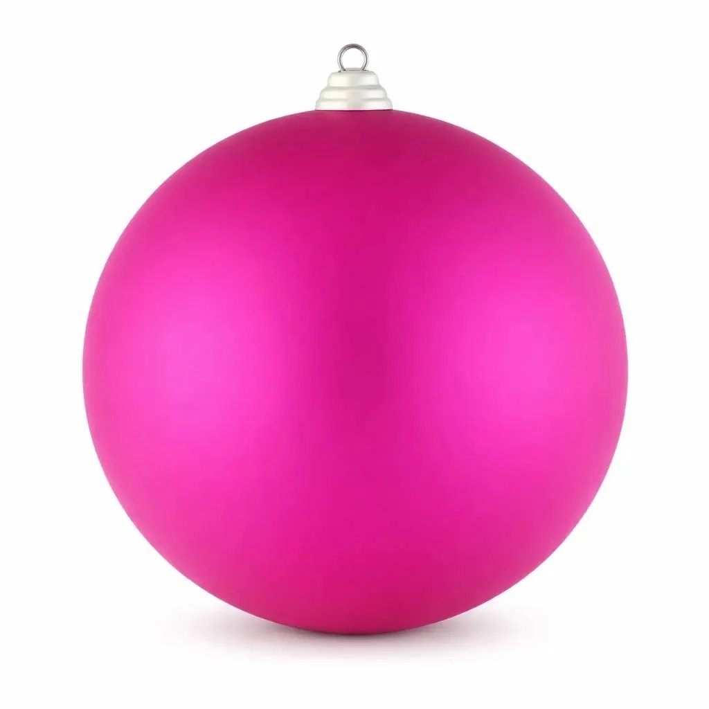 Velká vánoční koule 30 cm, růžová, matná, UV