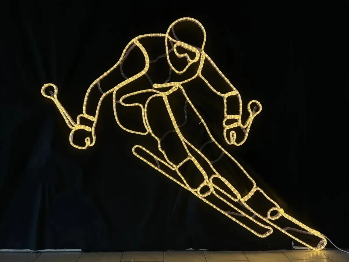 2D LED světelný dekor, lyžař II