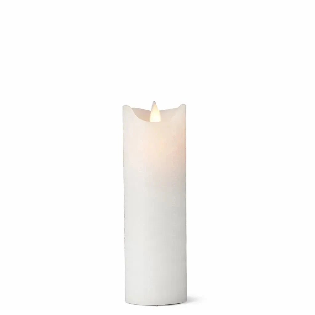 LED svíčka z pravého vosku Sara, 5 × 20 cm, bílá, dobíjecí