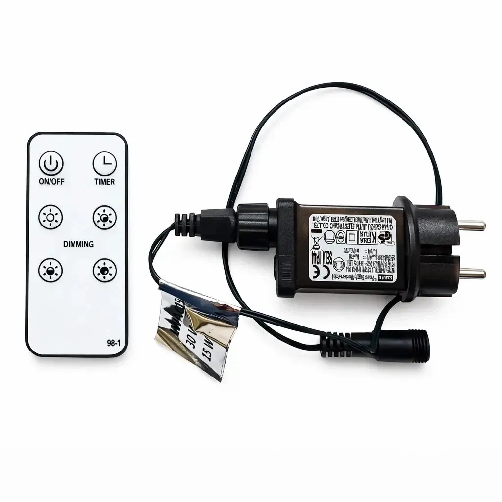 HOBBY LINE transformátor 15 W černý, IP44 venkovní, s ovladačem a časovačem