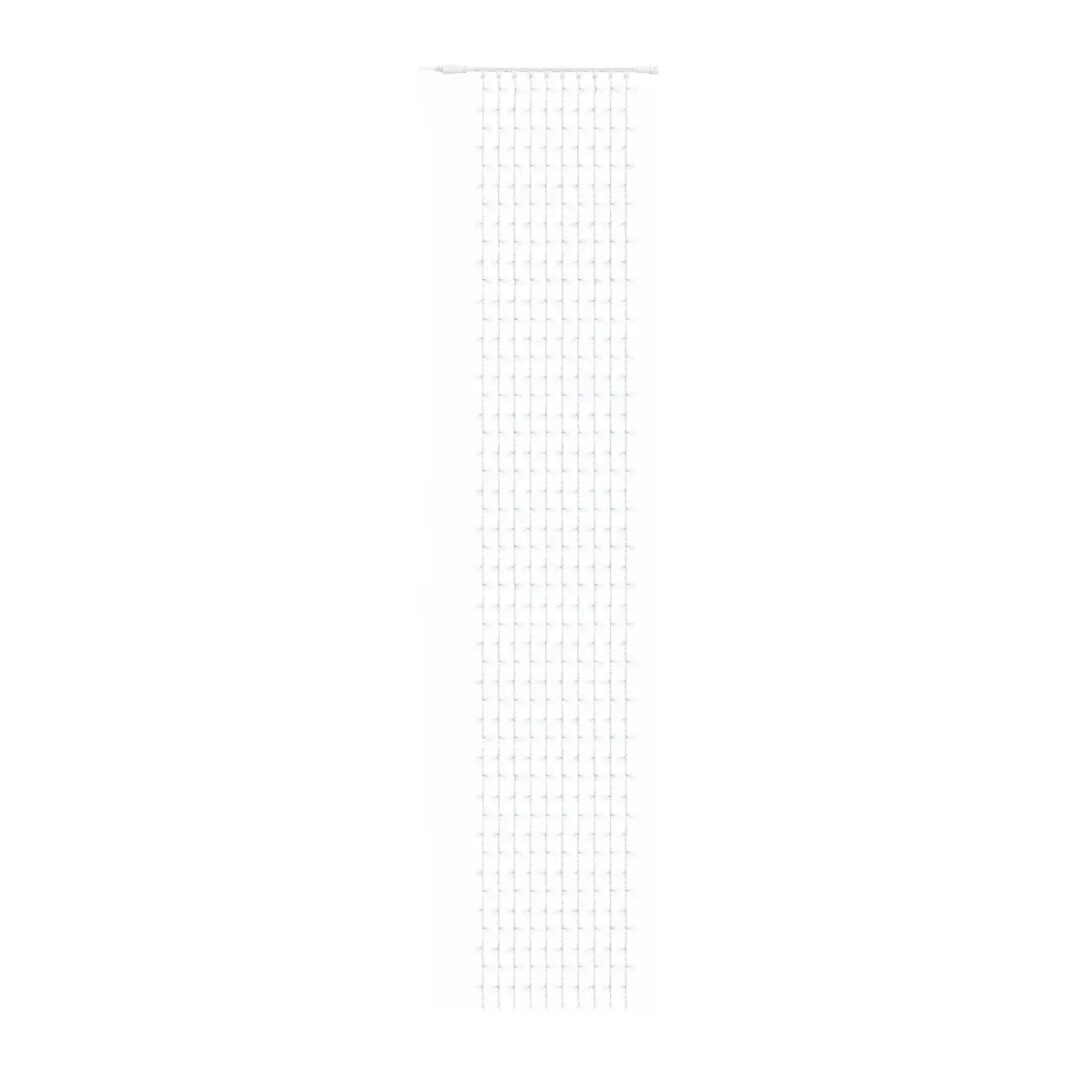 Easy Fix LED světelný závěs venkovní, 100 × 700 cm, ledově bílá, 600 diod, bílý kabel, IP67, prodlužovací