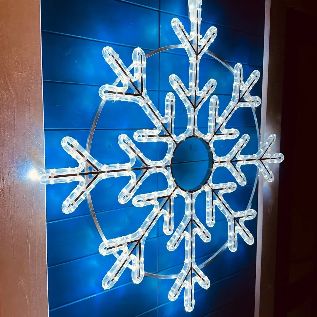 Easy Fix 2D LED fénypehely X, 85 × 85 cm, jégfehér, lógó, függő