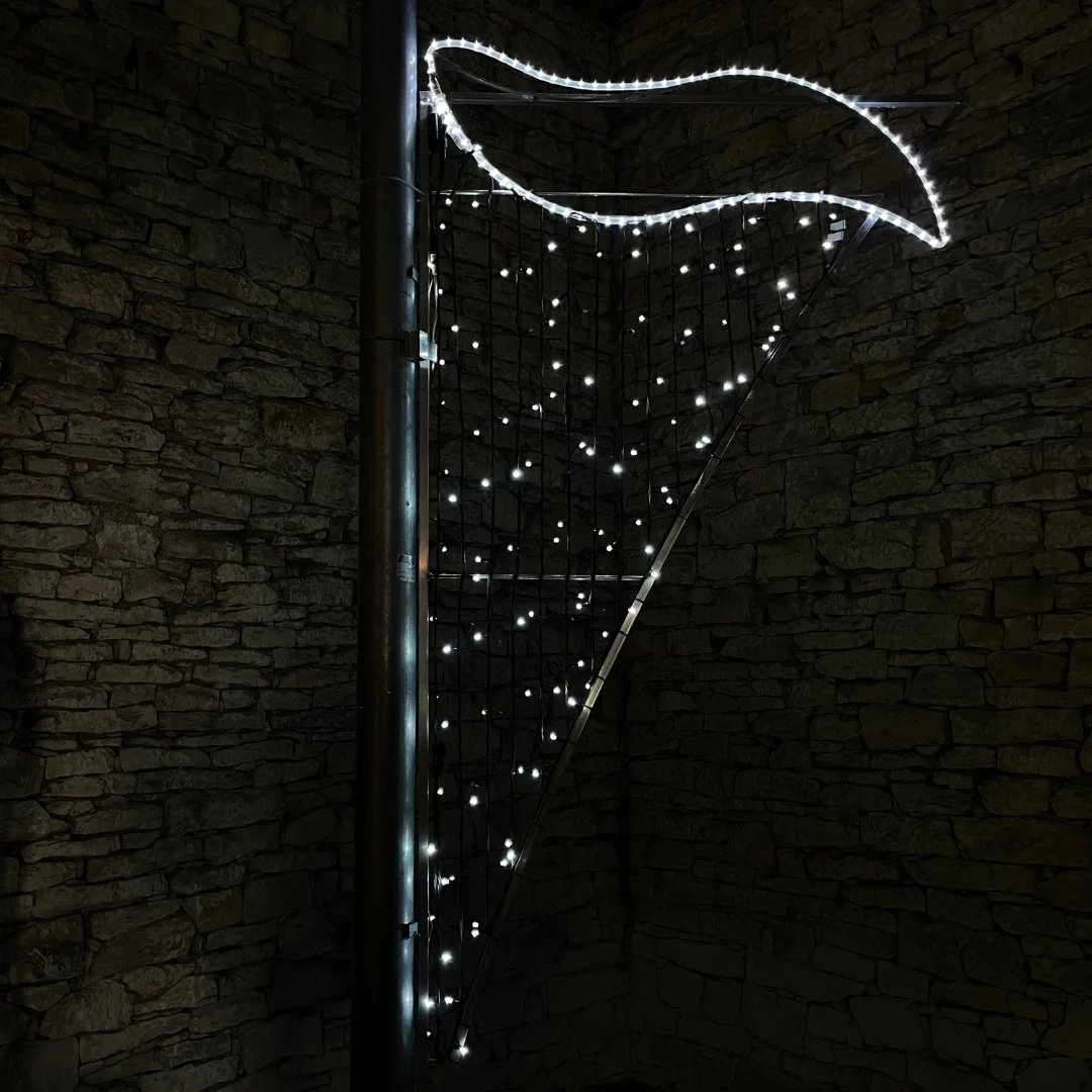 LED fénydekor, 255x140cm, jeges fehér gyapjú, jeges Flash