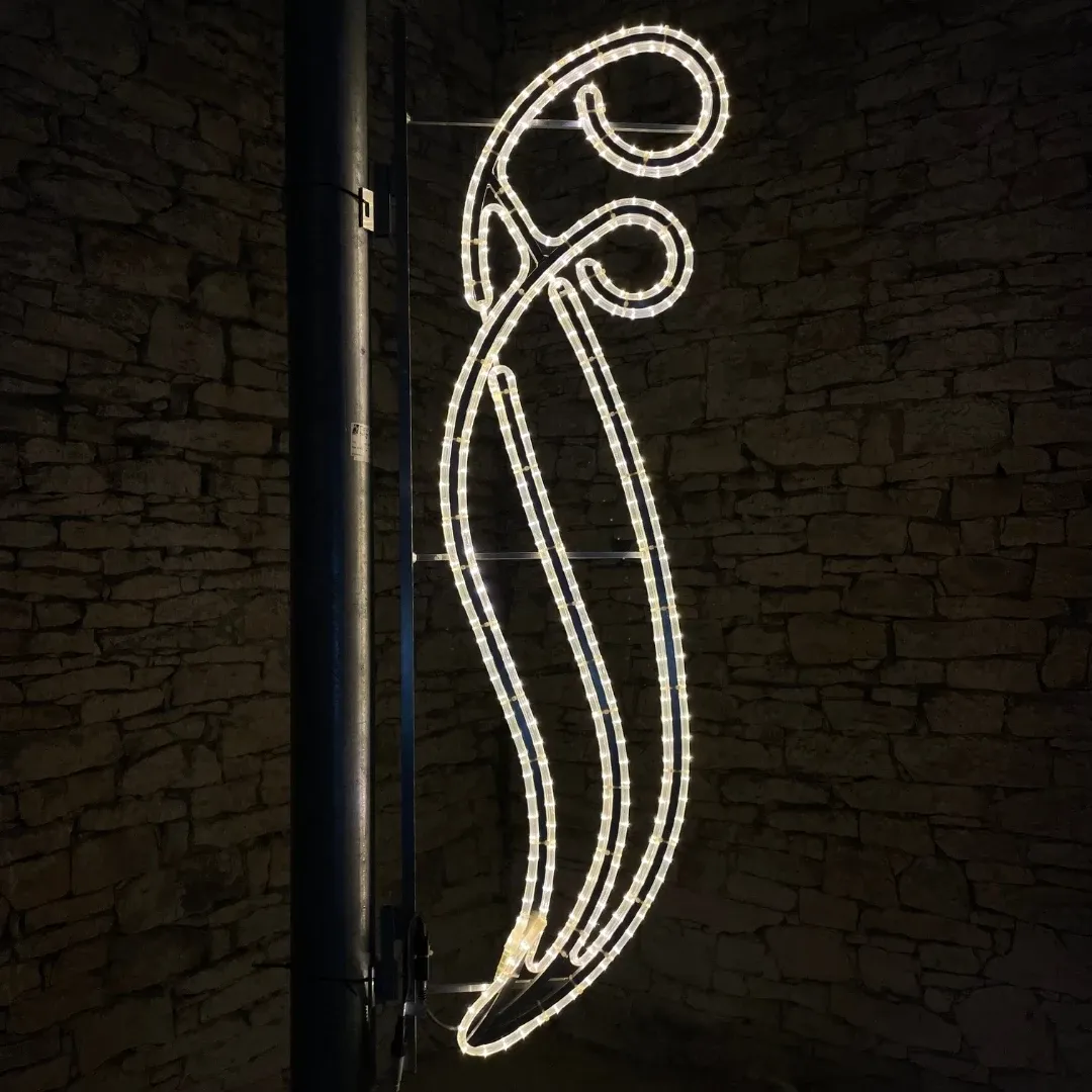 LED fénymotívum, 180 x 60 cm, melegfehér színben