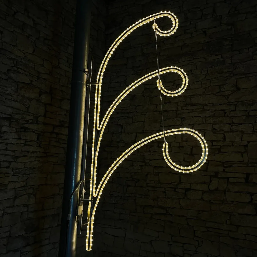 LED fény motívum három szem egymás felett, meleg fehér, 210x110cm