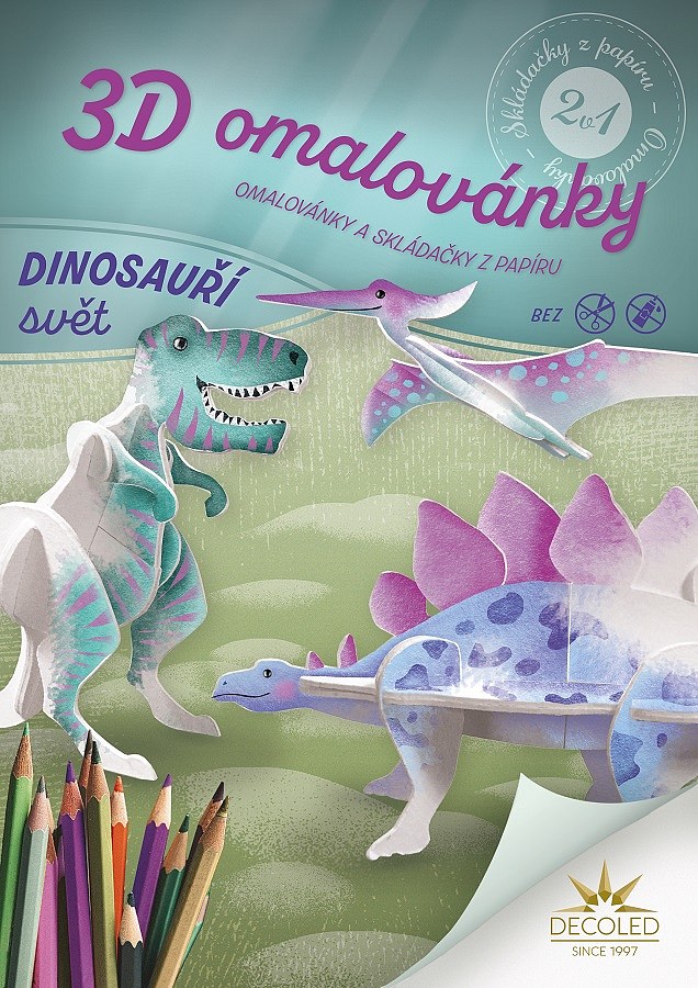 A4 színező könyv puzzle dinoszauruszok világa 2in1