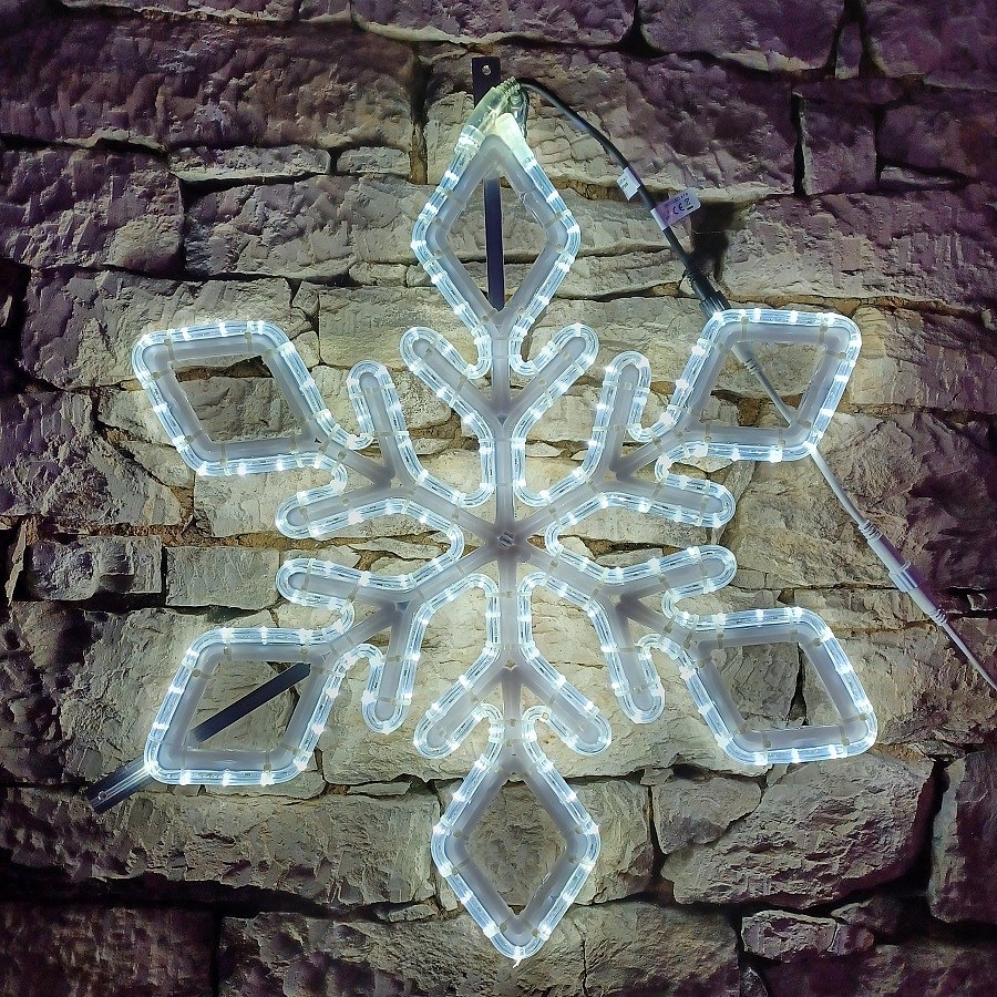 Easy Fix 2D LED fénypehely IX, Ø 72 cm, jégfehér 3D nyomtatás, közvilágítási készlet, alumínium