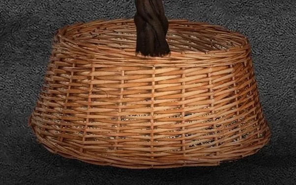 Fonott kosár, átmérő 62 cm, magasság 29 cm