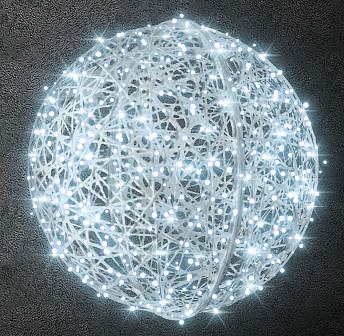Easy Fix 3D LED fénygömb üvegszálas Ø 100 cm fehér, jégfehér, 230 V