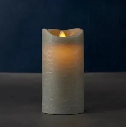 _Letöltött Wax LED gyertya Sara, 15 cm, szürke