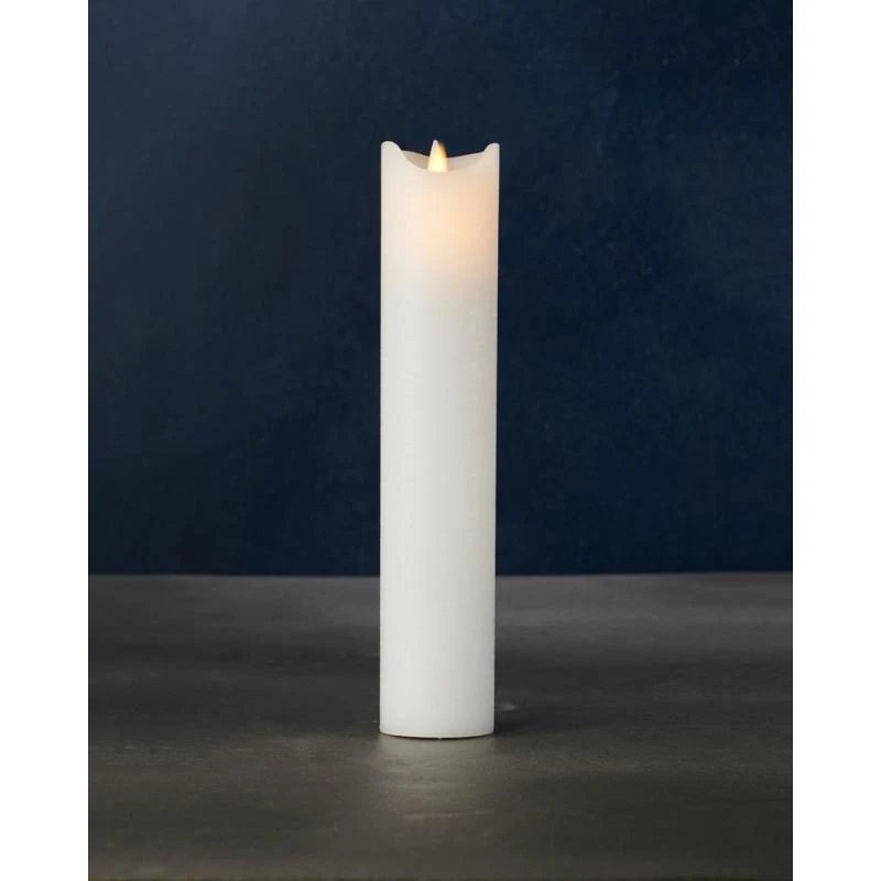 _Download Wax LED-es gyertya Sara, 25 cm, fehér
