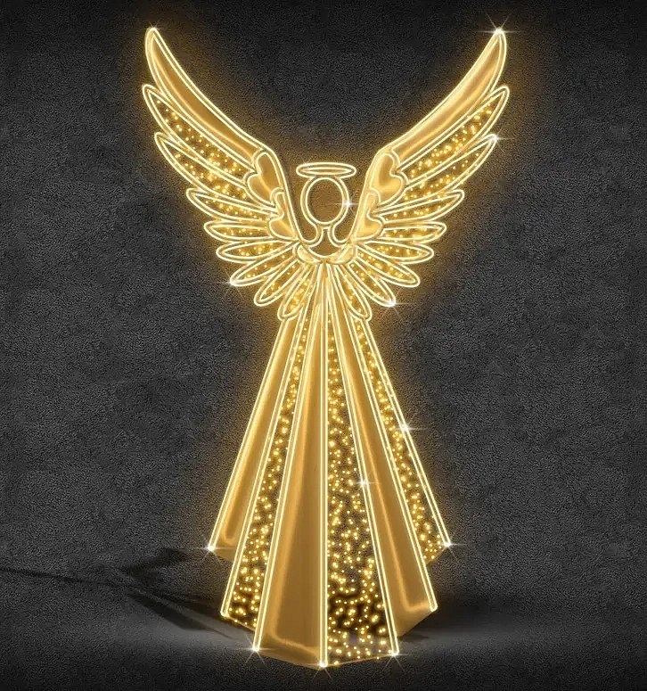 LED fény angyal
