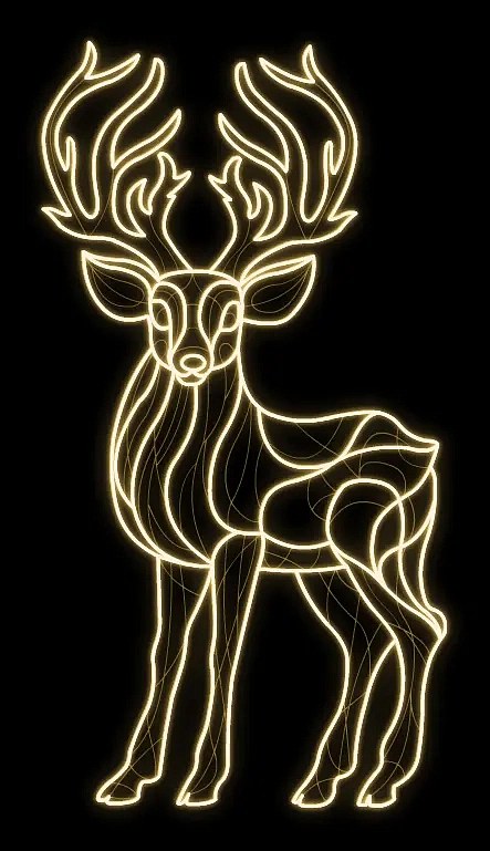 2D LED szarvasfény, 130 × 240 cm, melegfehér, álló, alumínium, 2D LED szarvasfény, 130 × 240 cm, melegfehér, alumínium