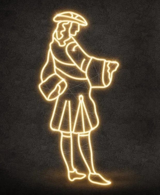 2D LED Light Baron III, 95 × 200 cm, meleg fehér, álló, 3D nyomtatás, 3D nyomtatás