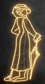 2D LED-es fényhölgy esernyővel, 95 × 195 cm, meleg fehér, álló, 3D nyomtatás, 3D nyomtatás