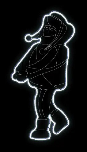 Eco Fix 2D LED fénydekoráció, gyermek I., 100 × 150 × 3 cm, jeges fehér, lógó, 3D nyomtatás, 3D nyomtatás