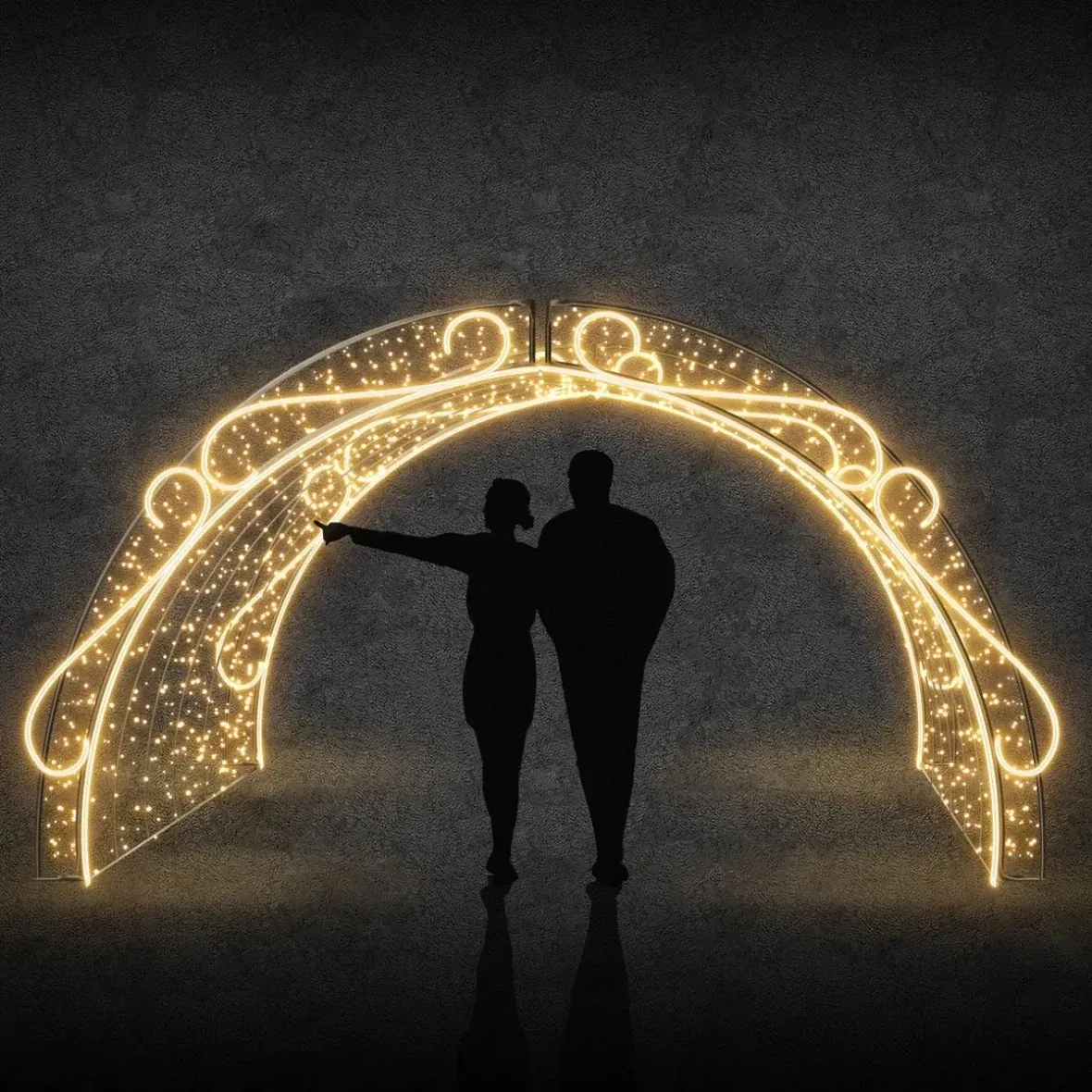 Easy Fix 2D LED-es fénykapu dísz, 515 × 265 × 60 cm, melegfehér, álló, alumínium, álló, Easy Fix 2D LED-es fénykapu dísz, 515 × 265 × 60 cm, melegfehér, alumínium.