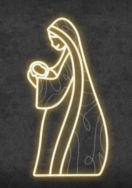Easy Fix 2D LED fénydekor, Marie, arany, 114 × 208 × 63 cm, meleg fehér, álló, 3D nyomtatás, alumínium