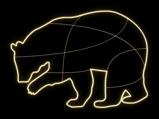 2D LED-es fénymedve, 220 × 155 cm, meleg fehér, álló, 3D nyomtatás, 3D nyomtatás