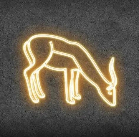 Eco Fix 2D LED-es világító antilop, 200 × 150 cm, meleg fehér, álló, 3D nyomtatás, alumínium