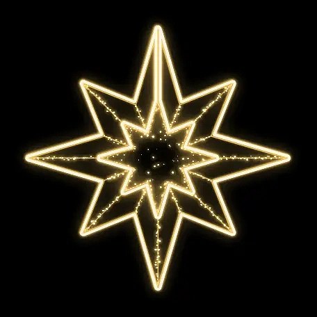 Easy Fix 2D LED csillagfény I., Ø 100 cm, meleg fehér, lógó, 3D nyomtatás, 3D nyomtatás