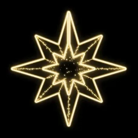 Easy Fix 2D LED csillagfény I., Ø 100 cm, meleg fehér, lógó, 3D nyomtatás, 3D nyomtatás