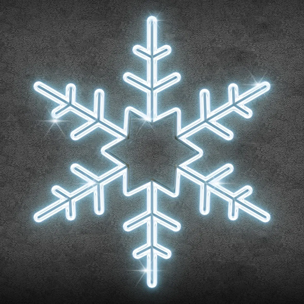 Easy Fix 2D LED csillag úszó Ø 80 cm, jeges fehér, közvilágítási készlet, alumínium