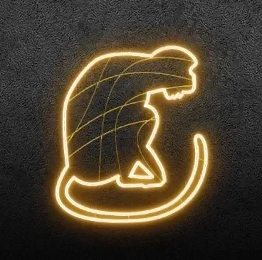 Eco Fix 2D LED-es fénymajom, oldalra ülő, lógó, 86 × 73 × 4 cm, meleg fehér, 3D nyomtatás, arany színű