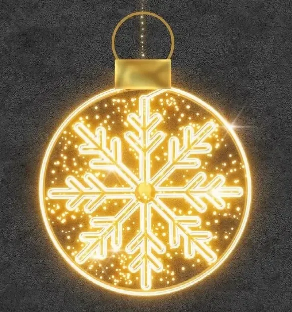 Easy Fix 2D LED-es fénydísz I. hópehellyel, lógó, 150 × 204 × 3 cm, meleg fehér, alumínium