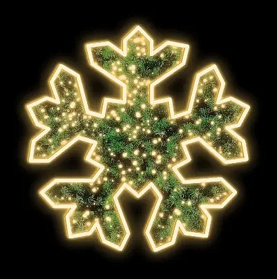 2D LED reflektor FB-III, lógó, zöld szőnyeg, Ø 150 cm, meleg fehér, üvegszálas, üvegszálas