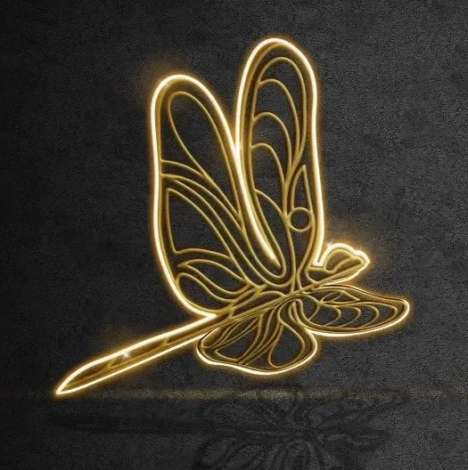 2D LED szitakötő lámpa, lógó, 100 × 104 × 3 cm, melegfehér színű