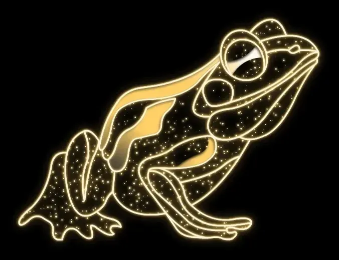 Easy Fix 2D LED-es 2D LED-es világító béka, 200 × 150 cm, meleg fehér, álló, 3D nyomtatás