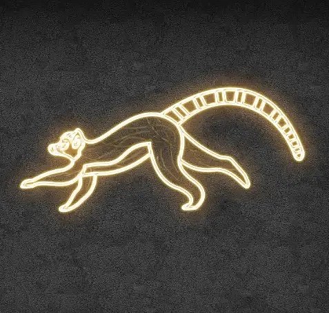 Eco Fix 2D LED-es fénymaki, futó, lógó, 235 × 103 × 4 cm, meleg fehér, 3D nyomtatás, arany színű
