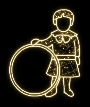 Easy Fix 2D LED fénydekoráció, gyermek, 170 × 145 × 60 cm, meleg fehér, álló, 3D nyomtatás, 3D nyomtatás