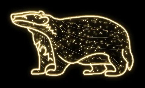 Easy Fix 2D LED-es fényborz, 186 × 102 × 70 cm, meleg fehér, álló, 3D nyomtatás, alumínium, 3D nyomtatás