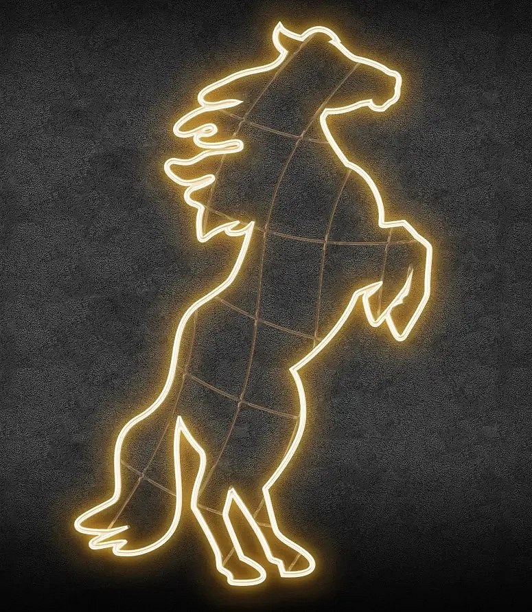 Easy Fix 2D LED fénylovag, emelkedő, 195 × 310 cm, meleg fehér, álló, 3D nyomtatás, alumínium, 3D nyomtatás, meleg fehér