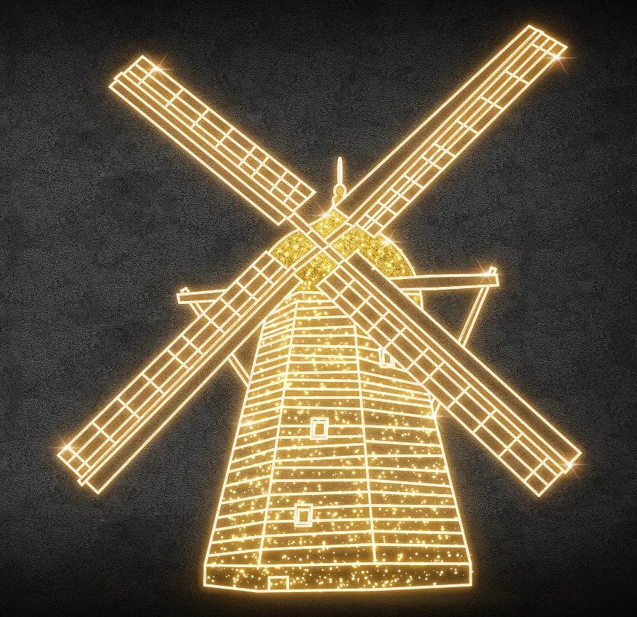 Eco Fix 2D LED fénymalom, 277 × 293 × 60 cm, meleg fehér, álló, 3D nyomtatás, alumínium, 3D nyomtatás, meleg fehér