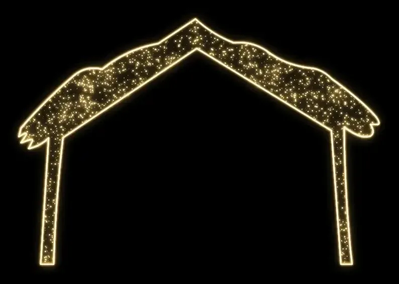 Eco Fix 2D LED fénymotívum stabil, 270 × 185 cm, melegfehér, álló, alumínium